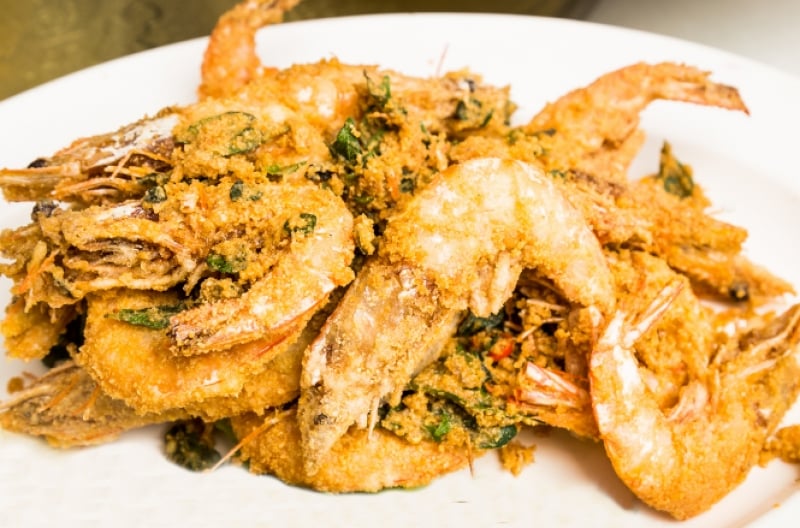 Southeast asian cereal butter prawn 