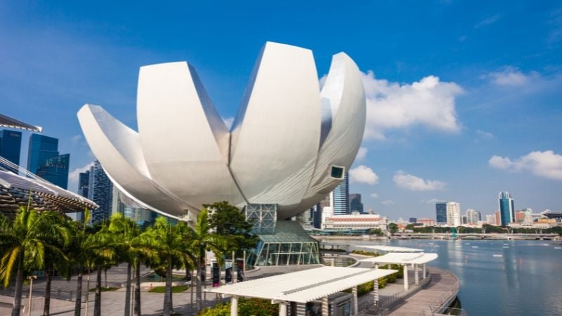 the ArtScience museum in Singapore