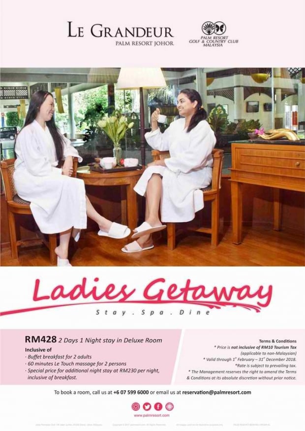 Ladies Getaway Package in Le Grandeur Palm Resort from RM428