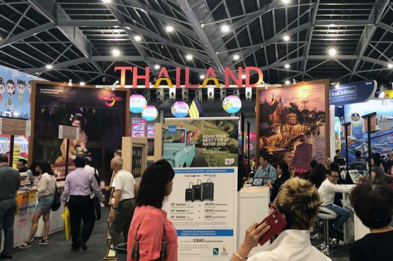 tourism authority of thailand booth at natas travel fair