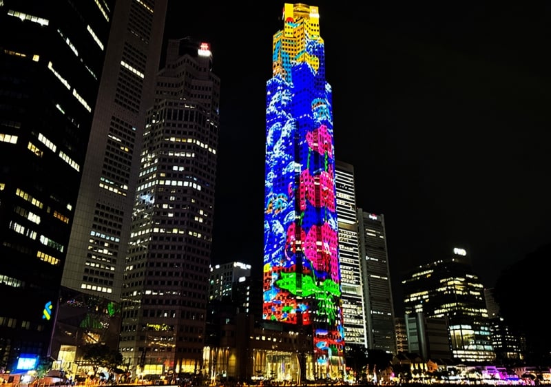 UOB SG60 light show