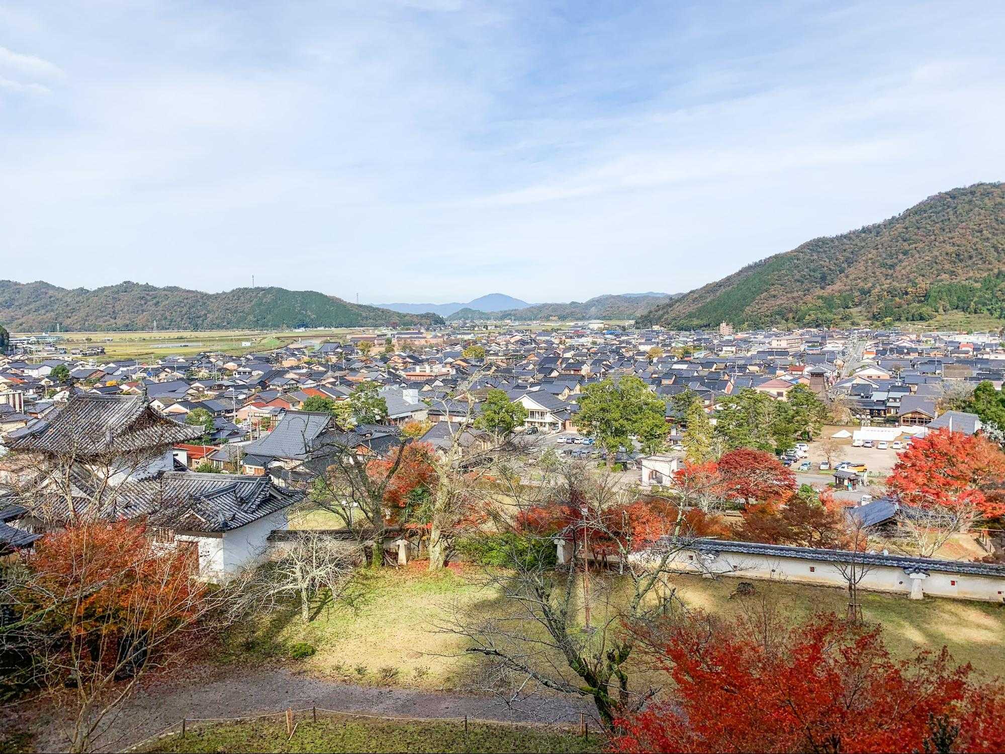 View of Izushi Castle Town from Arikoyama Inari Shrine