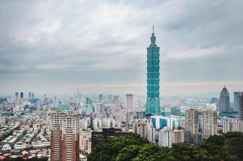 taipei 101 standing tall above the city