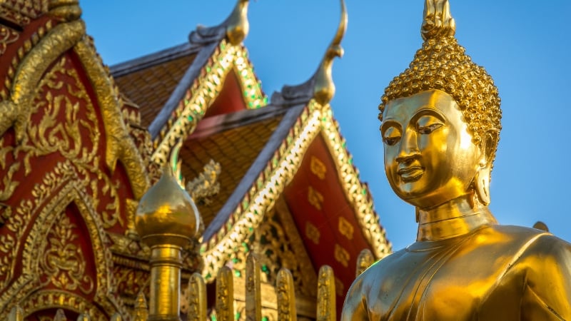 a temple in bangkok, thailand