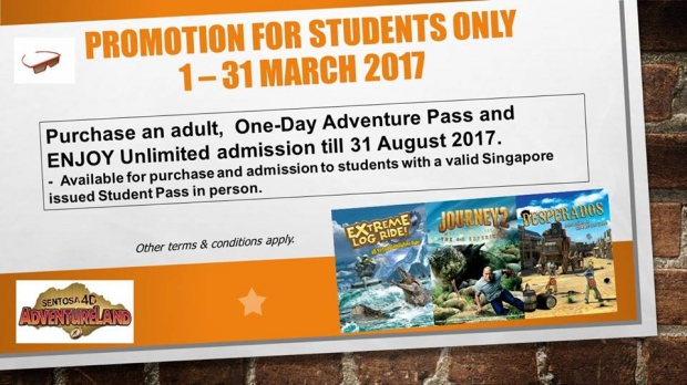 Students Only Promotion in Sentosa 4D AdventureLand