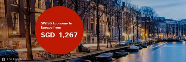 Fly to Europe with SWISS Airlines from SGD1,267