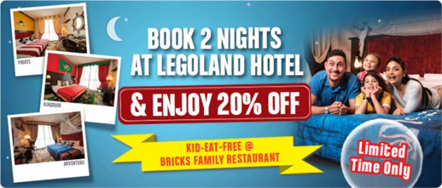 Book 2 Nights To Save 20% OFF at Legoland Malaysia Hotel