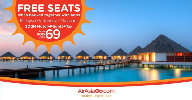 Free Seats when Booked Together with Hotel from SGD69 with AirAsia 1