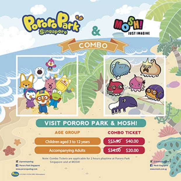 Combo Deal for Pororo Park Singapore and Mosh! at SGD40