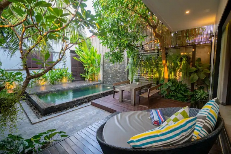 siem reap airbnb with biophilic design pool