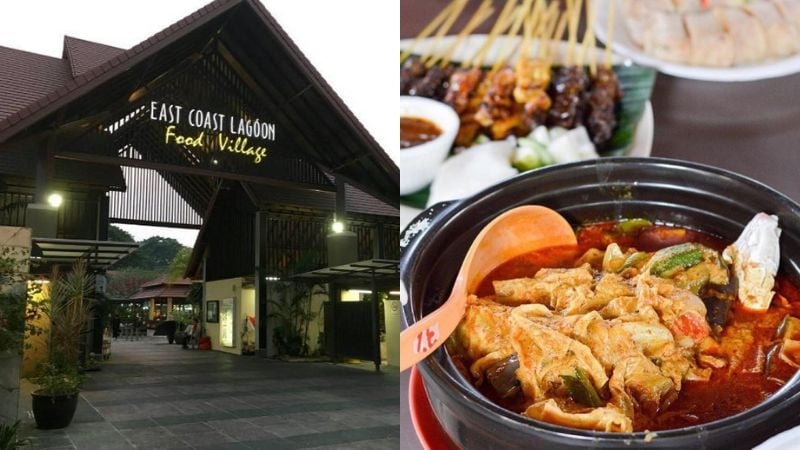 hawker centre by the sea in Singapore