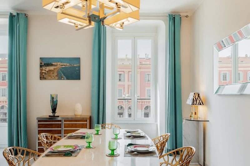 Airbnb on the Place Massena in Nice, the South of France