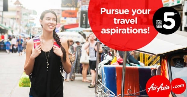 Pursue Happiness with Flights on AirAsia from SGD5