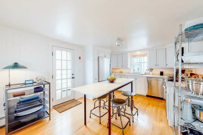 homey two story abode kitchen