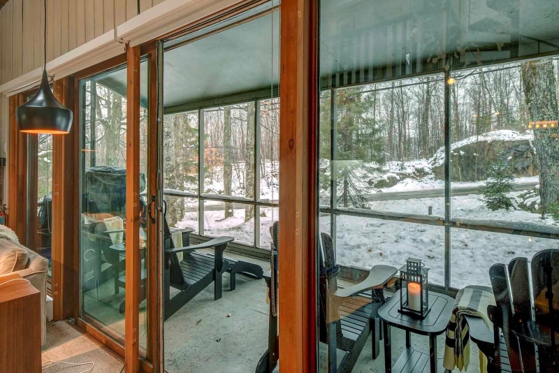 achromatic mont tremblant airbnb views from windows