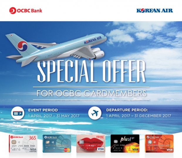 Enjoy Up to 20% Off Flight on Korean Air with OCBC Card