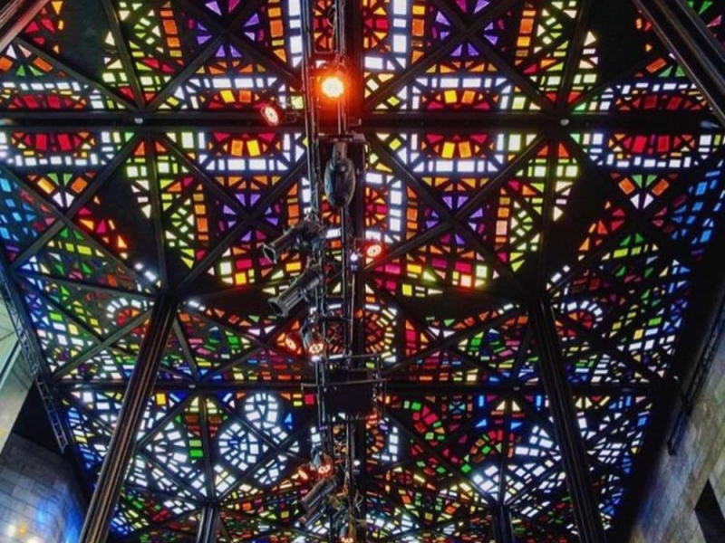 stained glass ceiling, national gallery of victoria