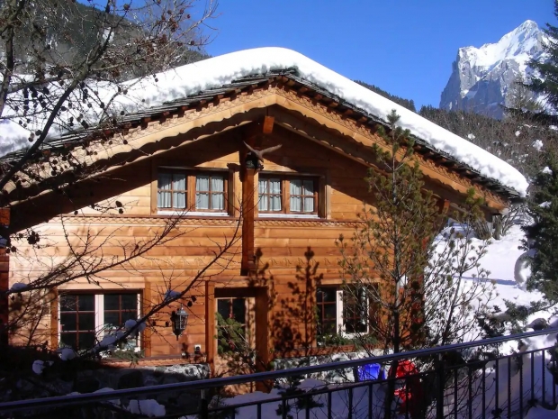 Exterior of a quaint chalet with family-friendly features