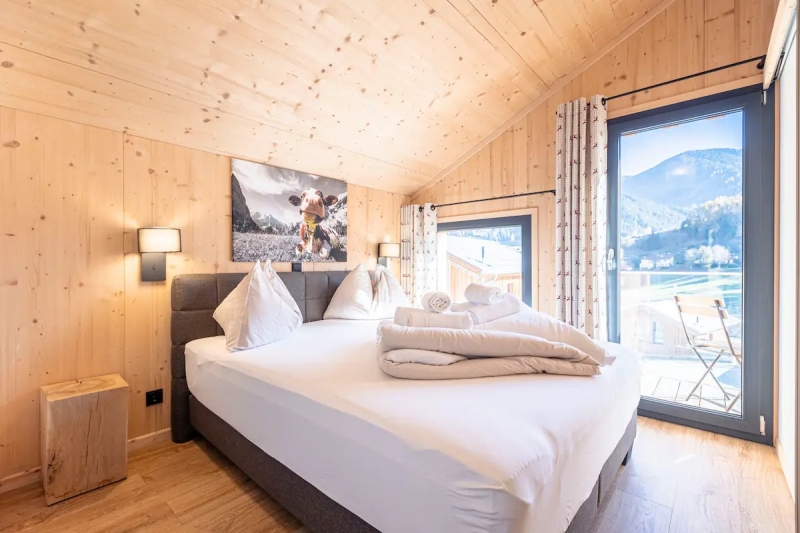 One of the bedroom of a chalet Airbnb in Innsbruck, Austria