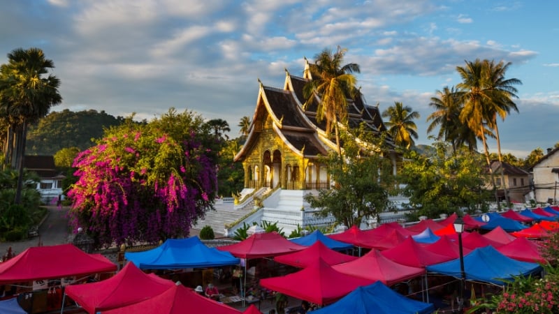 a temple in luang prabang