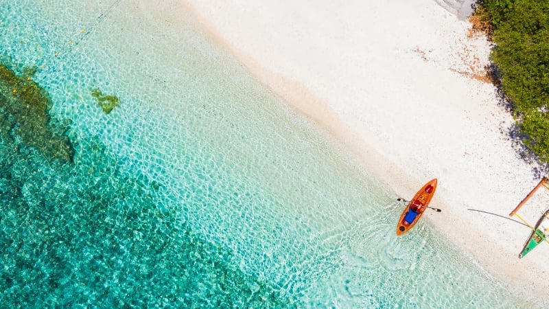 sumilon island beach from above