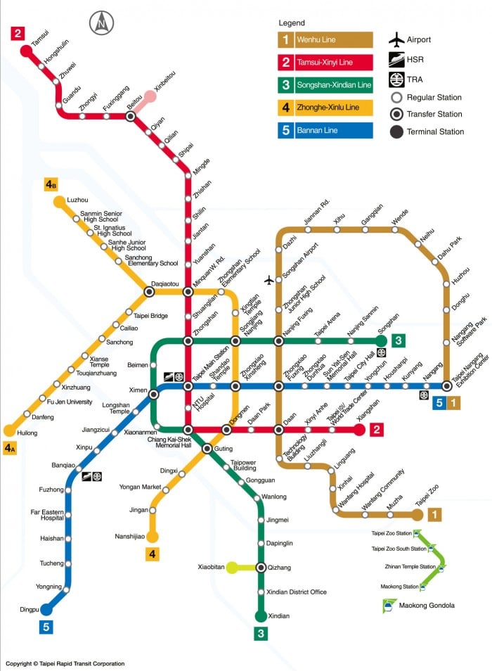 taipei subway map