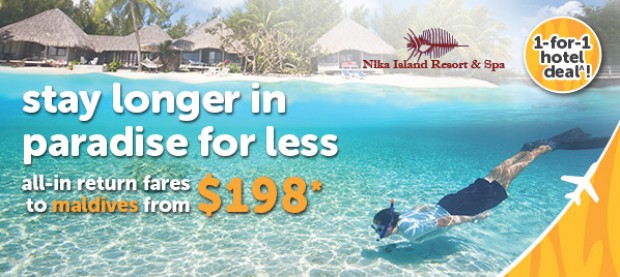 Stay Longer in Maldives for Less with Tigerair