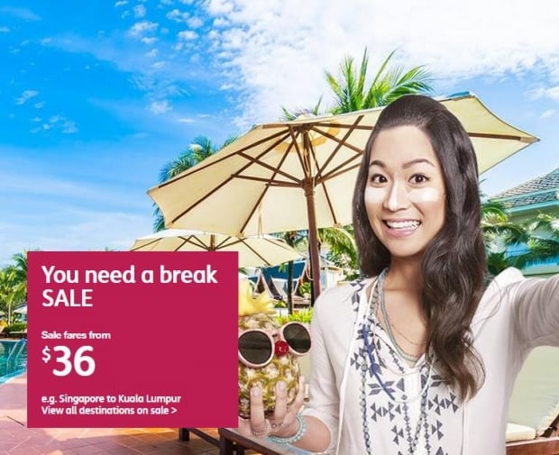 You Need a Break SALE in Jetstar with Fares from SGD36 Around Asia and Australia