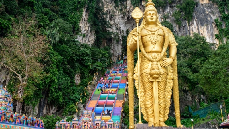 batu caves outside kuala lumpur in malaysia