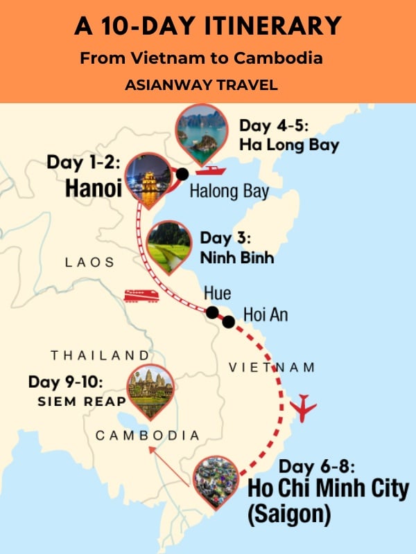 vietnam and cambodia travel itinerary