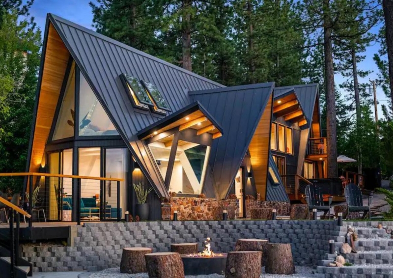 asymmetrical abode airbnb big bear lake 