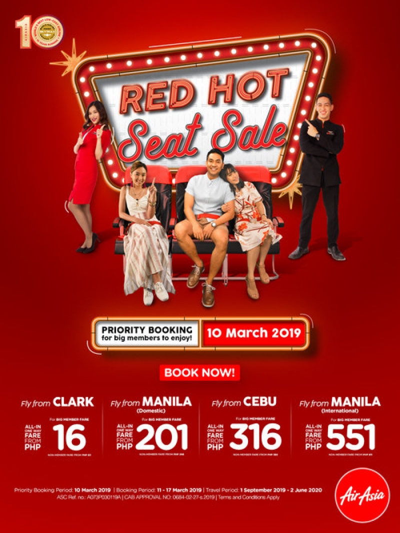 airasia red hot seat sale