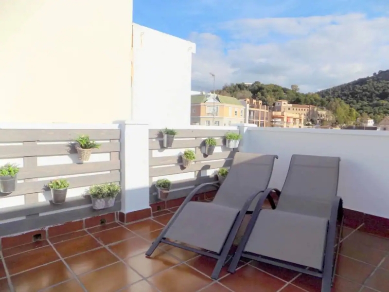 penthouse airbnb malaga balcony