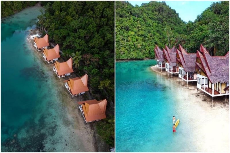 Club Tara Island Resort overwater villas Philippines
