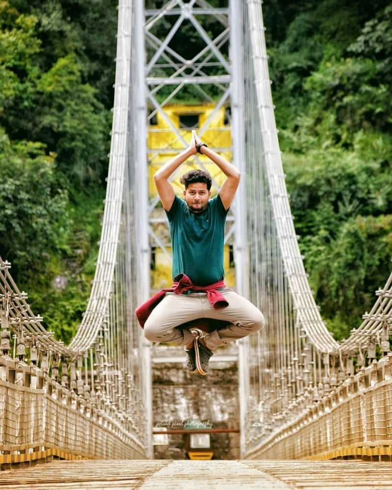 Singshore Bridge in Pelling, India