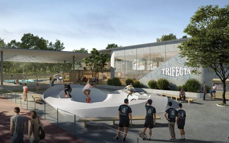 trifecta, skatepark, ski, surf, sports complex, new attractions in singapore 2023