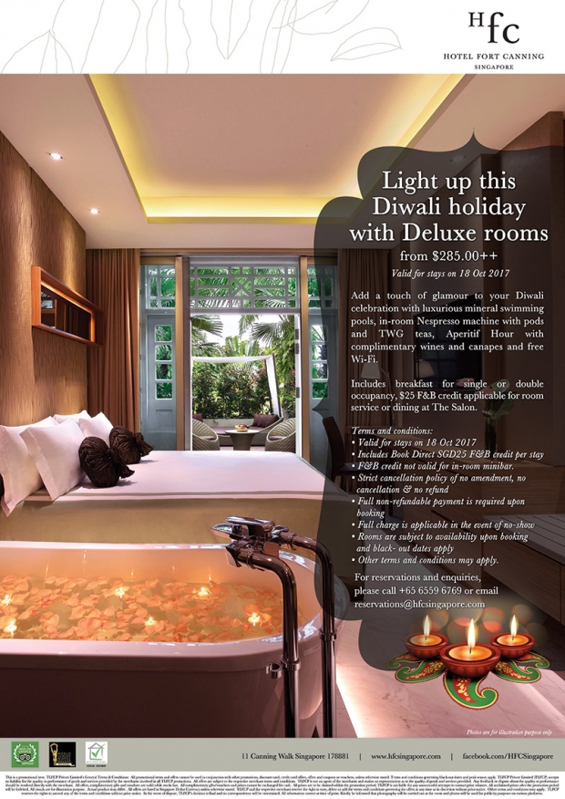 Cheap Hotel Accommodation Deals Diwali Holiday With Deluxe Rooms From Sgd285 In Hotel Fort Canning