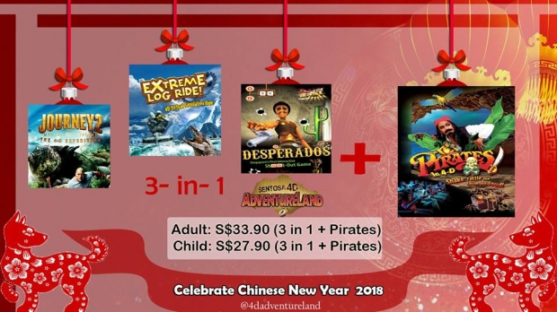 Chinese New Year Special - Best 3-in-1 Promotion in Sentosa 4D AdventureLand
