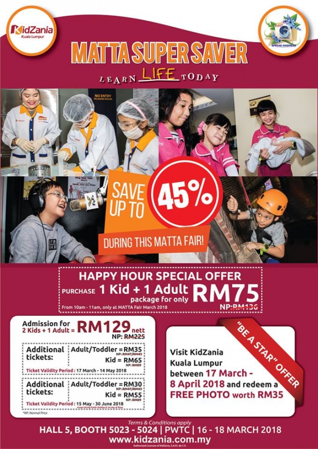 Save Up to 45% in KidZania Kuala Lumpur During the MATTA Fair 1