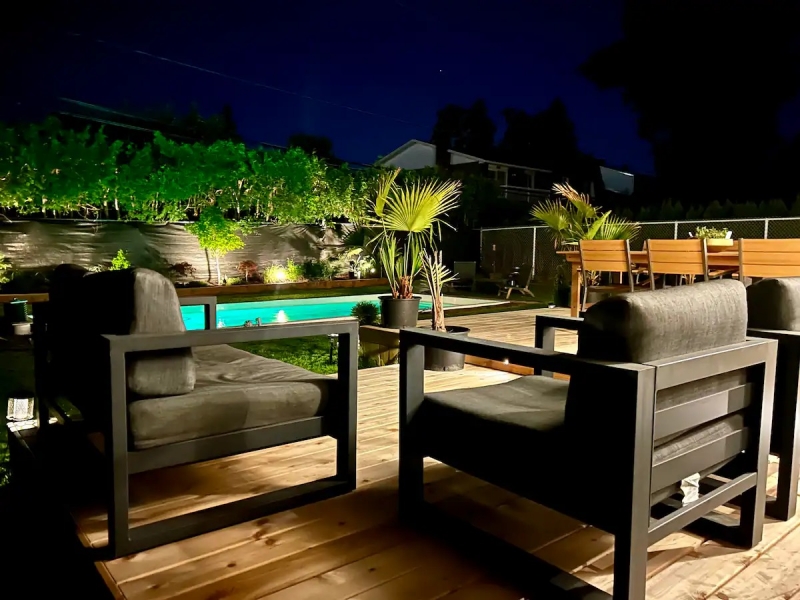 This luxury retreat with a pool