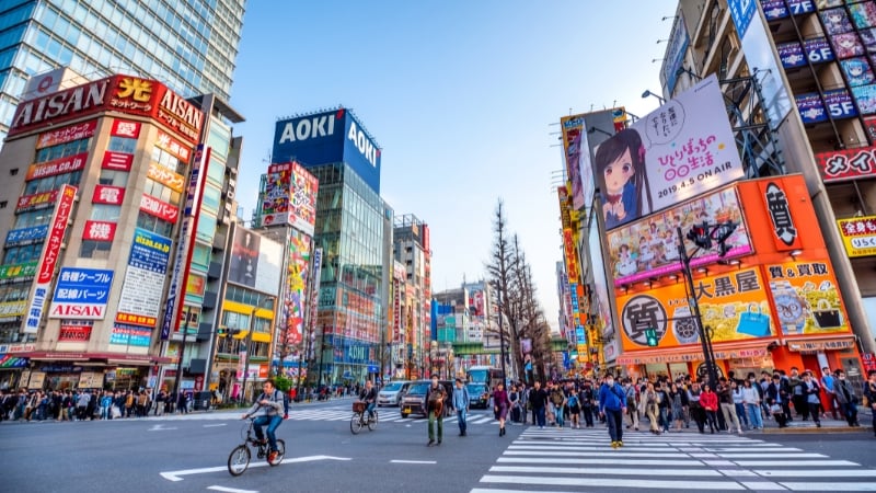 akihabara district in tokyo, japan