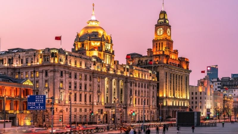 the bund in Shanghai