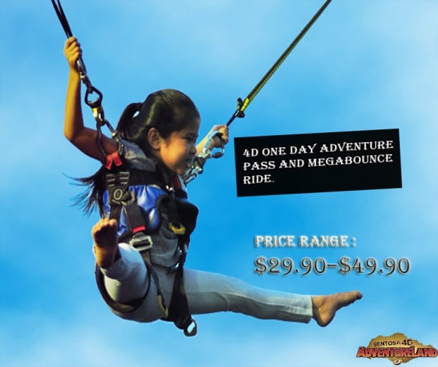 Sentosa 4D AdventureLand Pass and Mega Bounce Ride from SGD39.90
