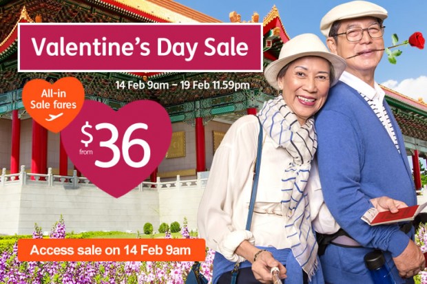 Valentine's Special Offer on Jetstar from SGD36 to Select Destinations