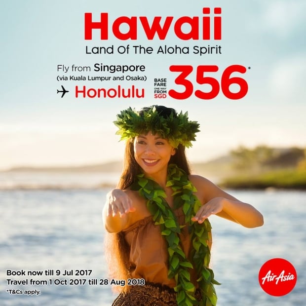 Fly to Hawaii with AirAsia from SGD356