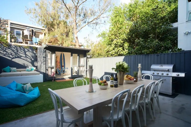 backyard in vacation rental bondi beach