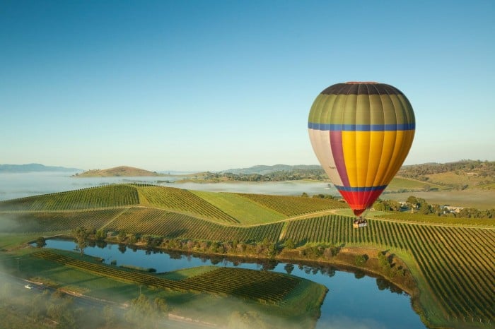 yarra valley hot air balloon