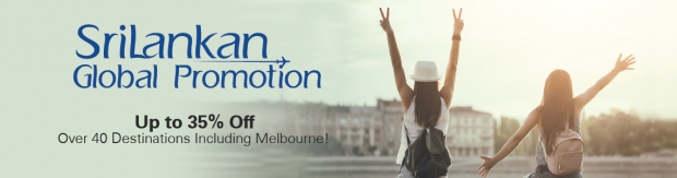 Up to 35% off to & from over 40 Destinations with SriLankan Airlines