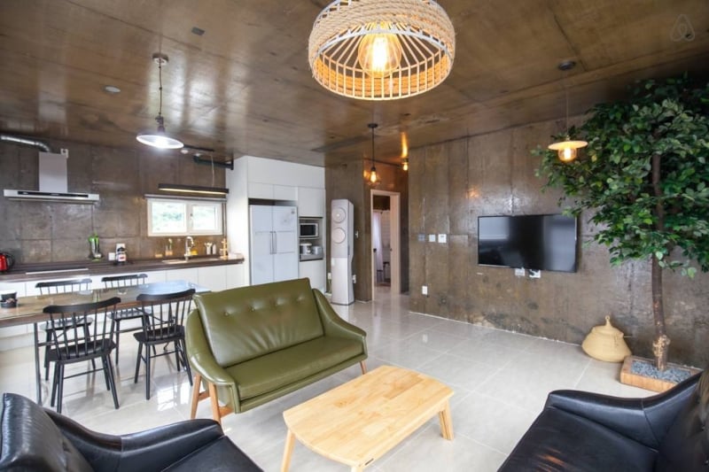 chic airbnb with an industrial touch on jeju