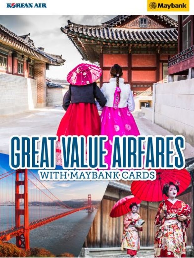 Great Value Airfares with Korean Air and Maybank Cards